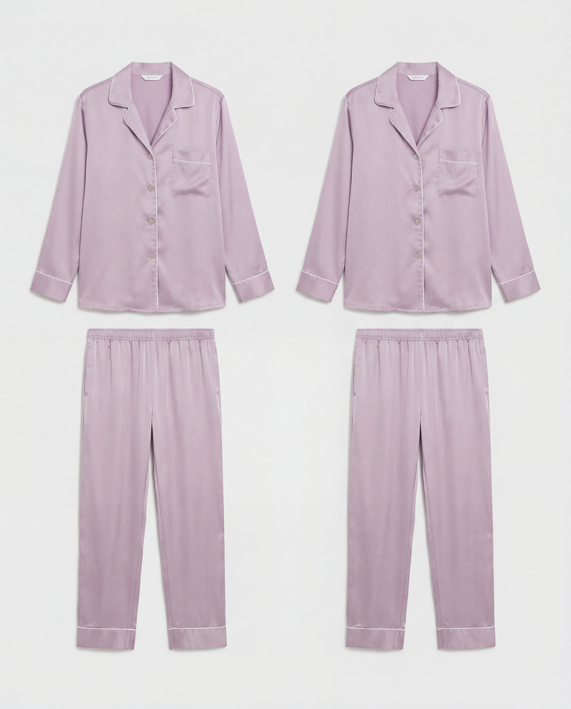 The Pair — Silk Pyjama Duo — Nº 20 Mauve Cendré