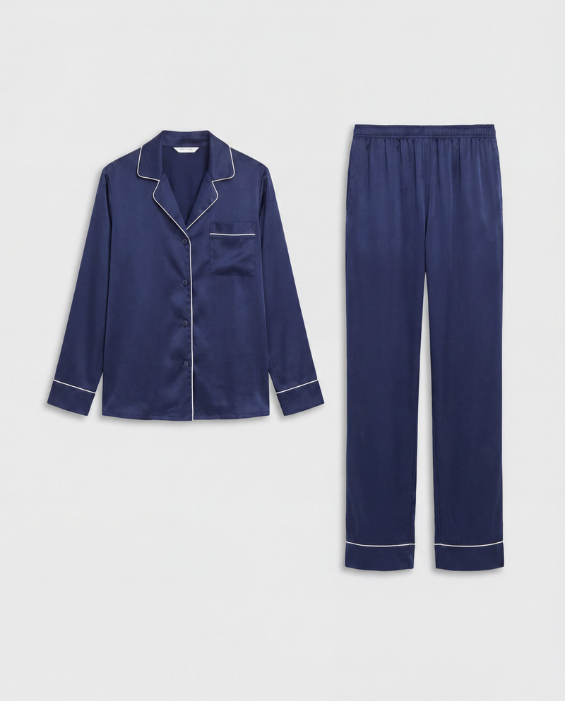 The Pair — Silk Pyjama Duo — Nº 28 Bleu Nuit