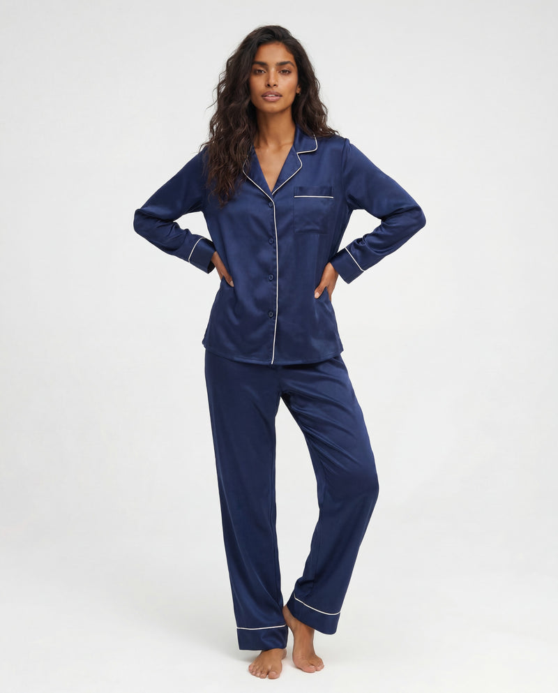 Hydra — Long Silk Set — Nº 28 Bleu Nuit