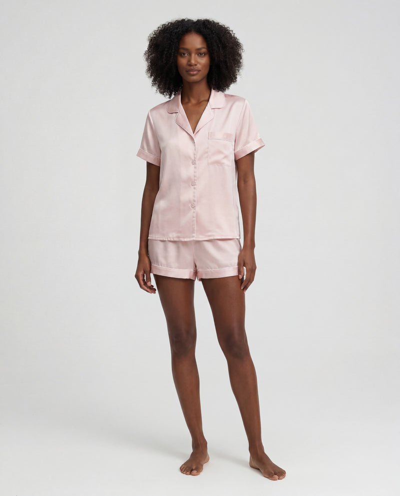 Capri — Short Silk Set — Nº 09 Lotus Ligné Ivoire