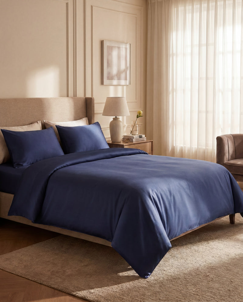 The Silk Bed Linen Set — Nº 28 Bleu Nuit