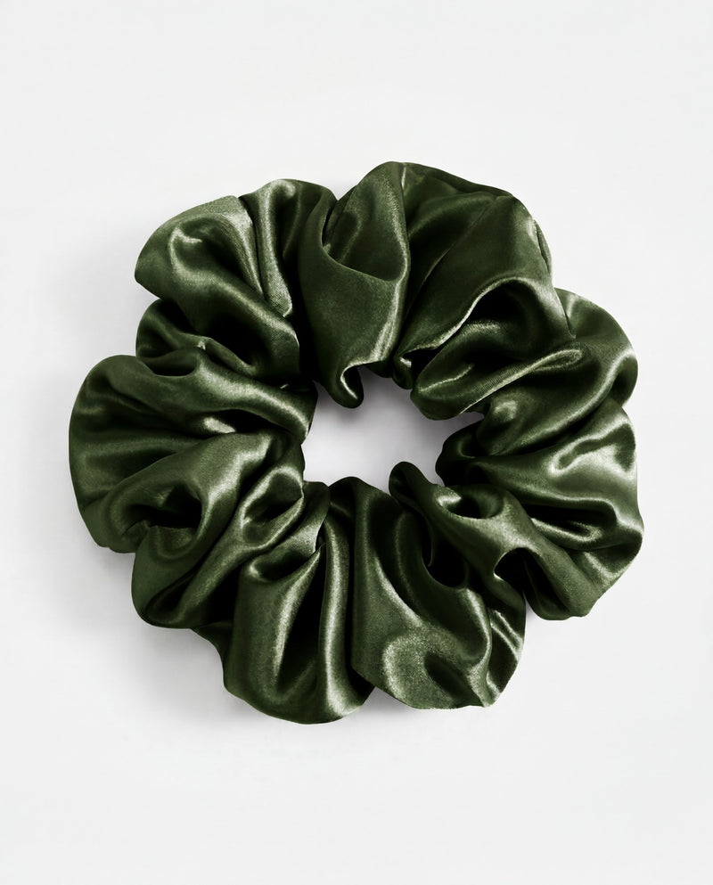 The Silk Scrunchie — Nº 33 Olive Sauvage
