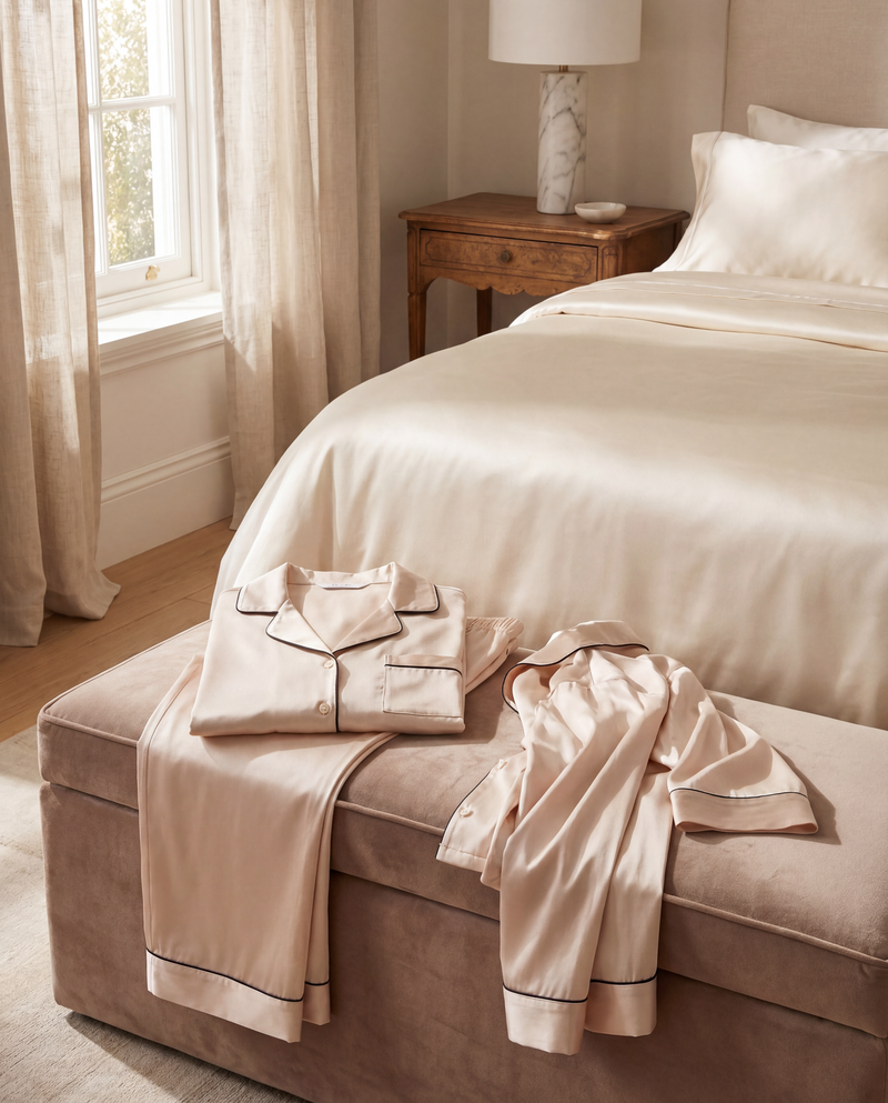 The Pair — Silk Pyjama Duo — Nº 14 Abricot Clair