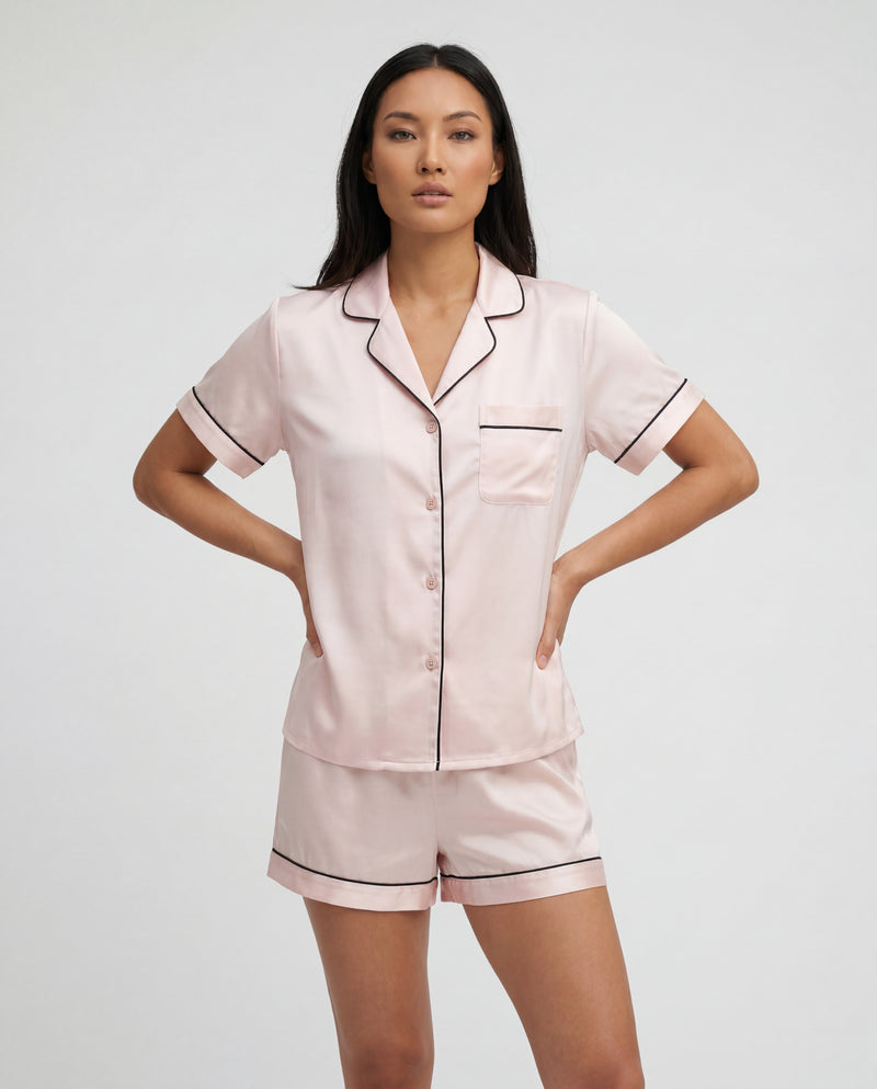 Capri — Short Silk Set — Nº 10 Lotus Ligné Noir